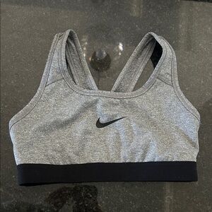Nike Girls Heather Gray Sports Bra